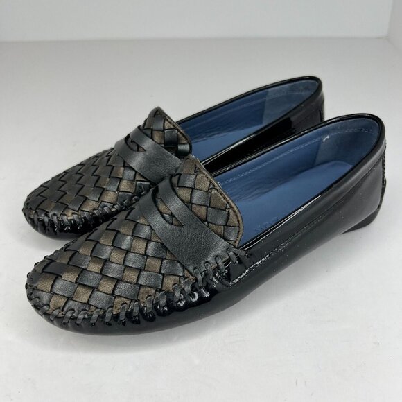 Robert Zur Womens Black Petra True Glove Leather Slip On Size 6.5 M Loafers - Picture 1 of 9